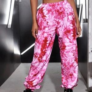Shein elastic waist tie dye sweatpants